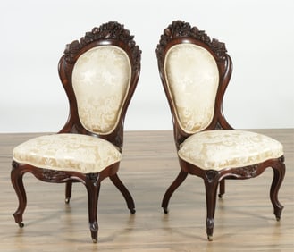 Pair of John Henry Belter Rosewood Chairs