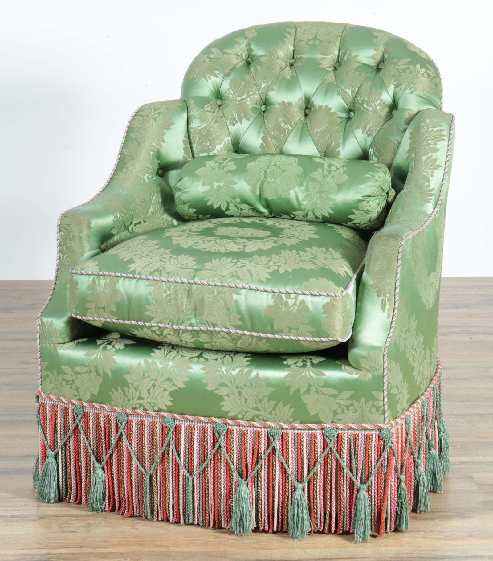Turkish Style Upholstered Swivel Armchair (1 of 9)
