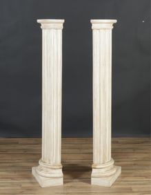 Pair of Classical Style Fluted Pedestals