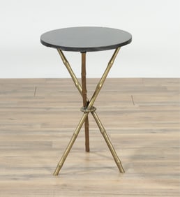 Classical Style Faux Bamboo & Brass Gueridon
