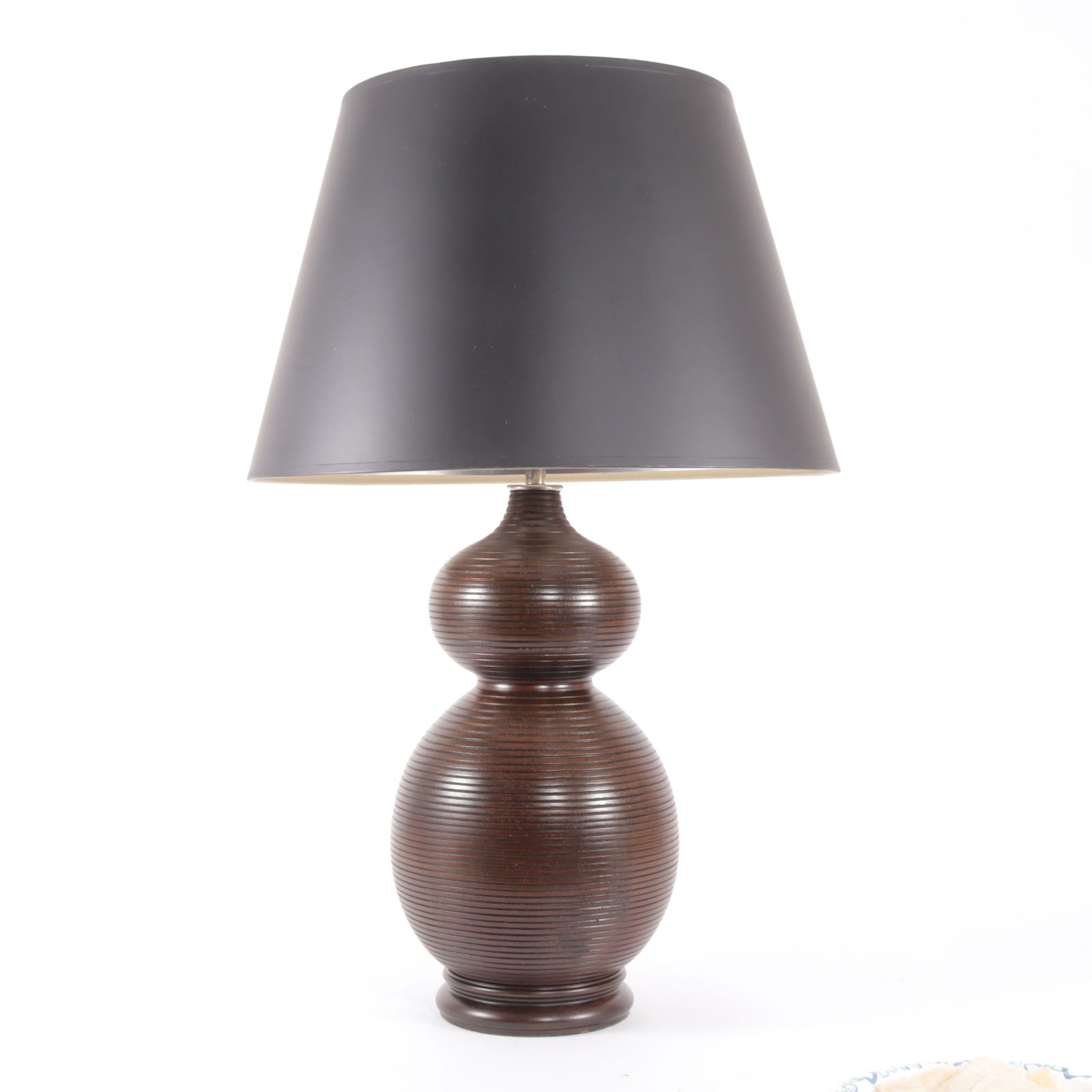 Chapman Contemporary Wooden Gourd Form Table Lamp (1 of 5)