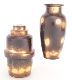 Two Robert Lallemant Glazed Vases