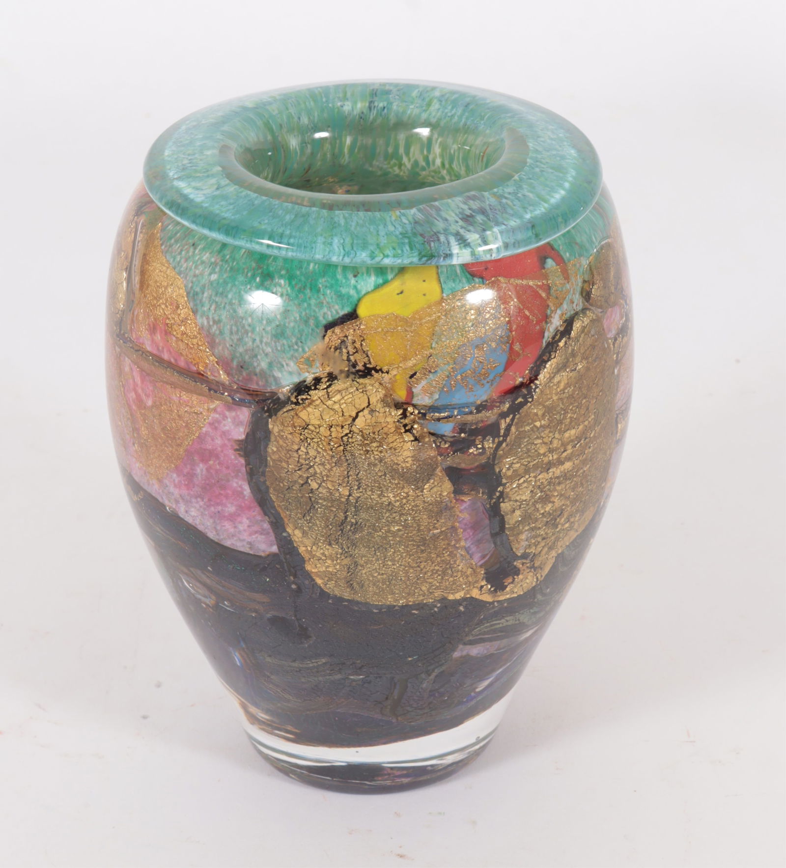 Jean-Claude Novaro Glass Vase: Jean-Claude Novaro glass vase, dated 1996.6.75" H