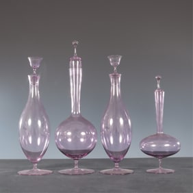 Four Oswald Haerdtl for Lobmeyr Decanters