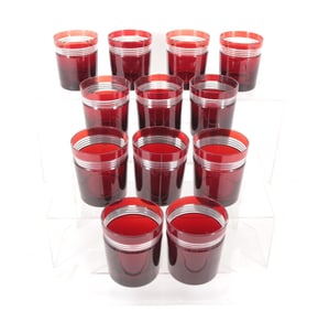 Group of 12 Ralph Lauren Ruby Glass Tumblers