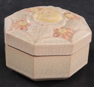 Marcel Guillard Crackle Glazed Lidded Box