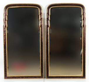 Pair of Carvers Guild Queen Anne Style Mirrors