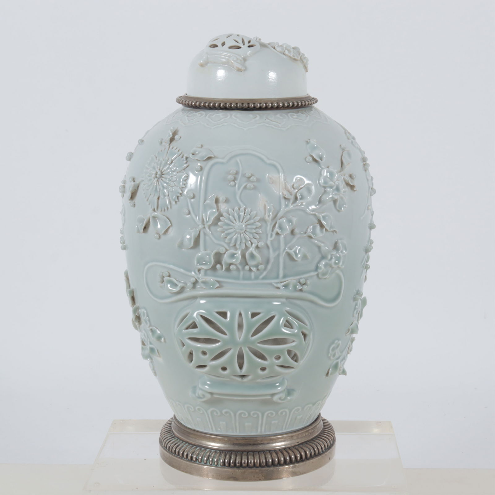 Chinese Celadon Porcelain Covered Jar (1 of 6)
