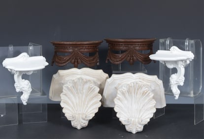Three Pairs Rococo Style Wall Brackets
