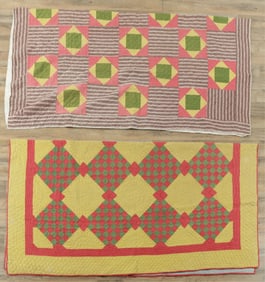 Two 19th C. American Cotton Quilts
