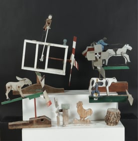 Five American Folk Art Whirly Gigs