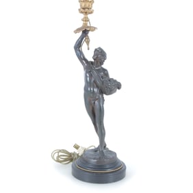 Classical Style Bonze Bacchus Figural Table Lamp