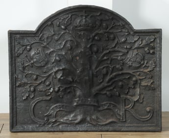 Charles II Cast Iron Fireback, 17th C