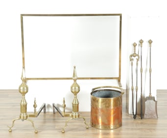 English Brass Fireplace Equipment