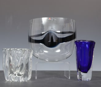 Scandinavian Glass Vases & Bowl