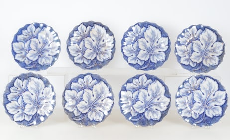 8 Staffordshire Pearlware Luncheon Plates