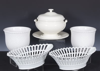 Group of White Porcelain Tableware