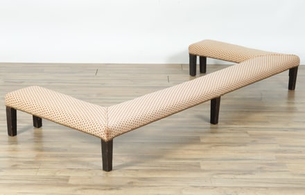 George III Style Walnut Stained Fire Bench