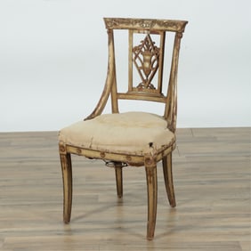 Swedish Empire Style Cream Painted Chair