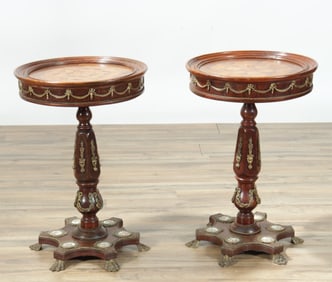 Matched Pair Louis XVI Style Side Tables