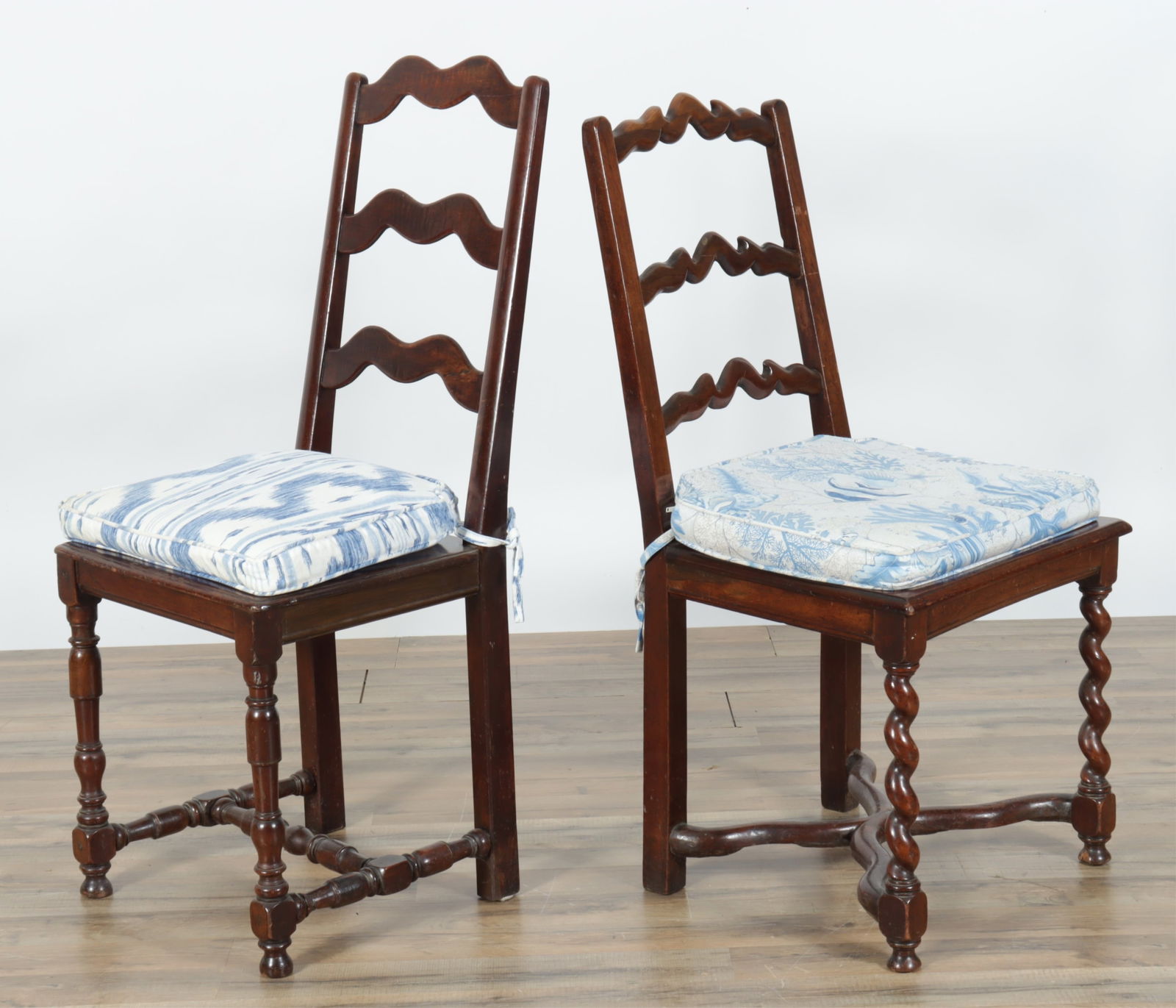 Two French Provincial Style Mahogany Hall Chairs (1 of 8)