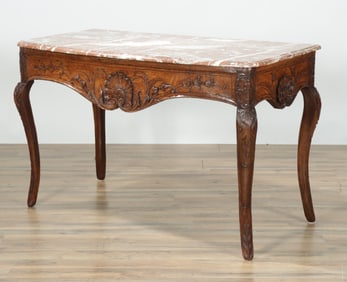 French Provincial Oak Console, 19th C