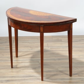 George III Inlaid Mahogany Games Table, 18th C