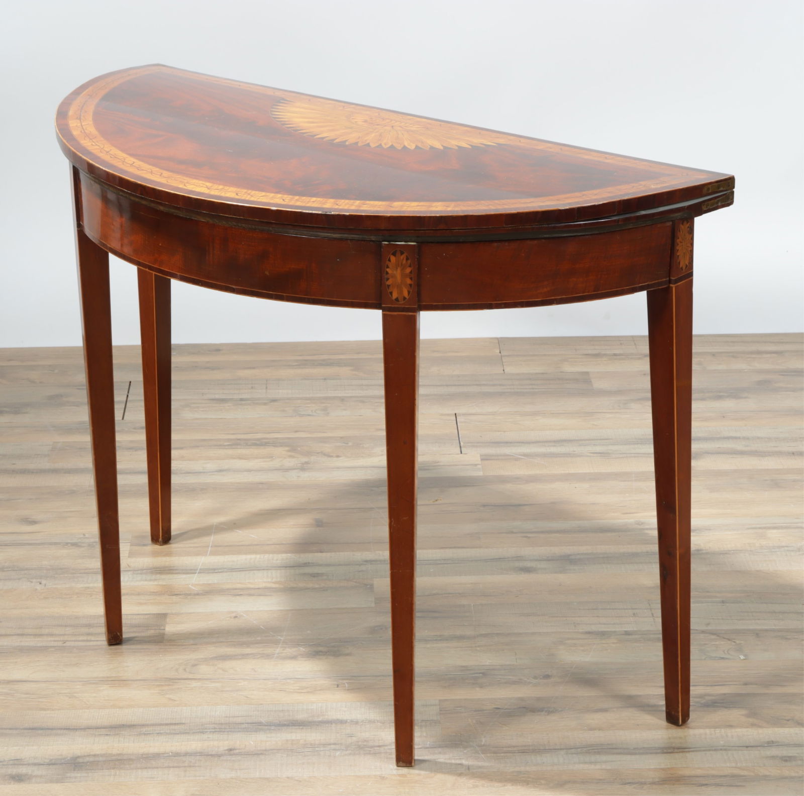 George III Inlaid Mahogany Games Table, 18th C (1 of 7)