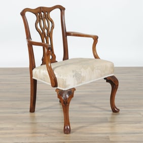 George III Style Mahogany Open Armchair