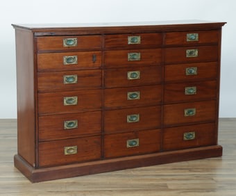 English Mahogany Campaign Chest of Drawers