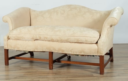 18th C. English Chippendale Camel Back Sofa