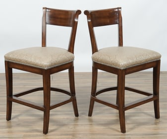 Pair of Contemporary Classical Style Bar Stools