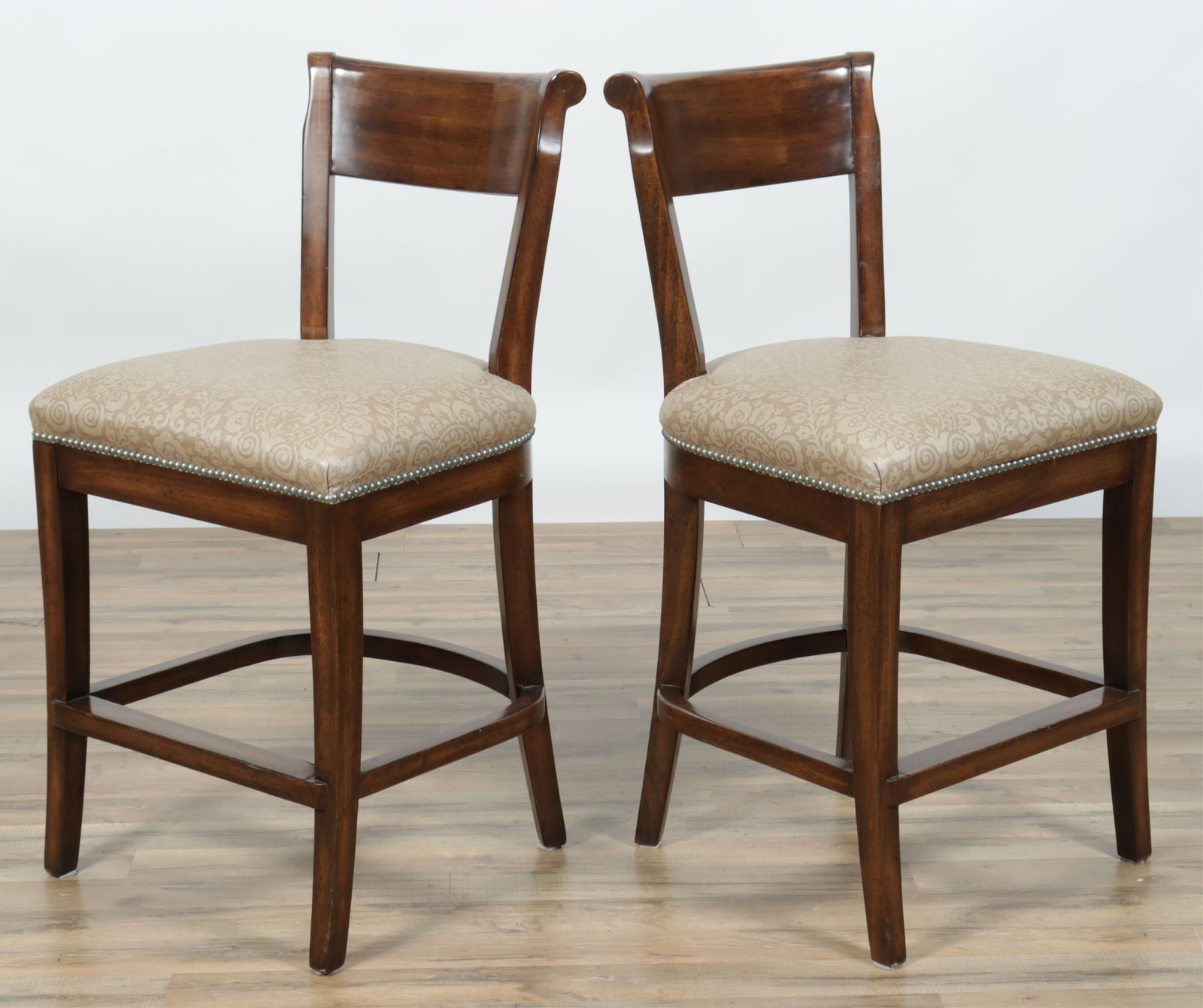Pair of Contemporary Classical Style Bar Stools (1 of 8)
