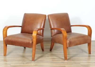 Pair of Art Deco Cherry Armchairs