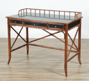 Bamboo & Gilt Painted Desk