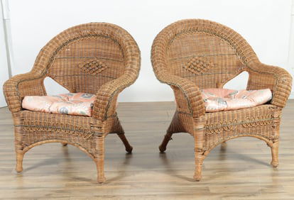 Pair of Wicker Armchairs