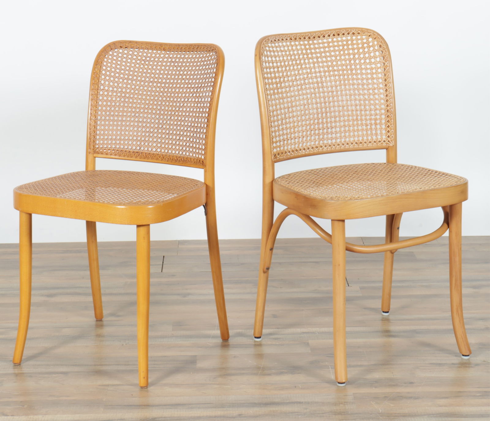 Two Joseph Hoffman Style Bentwood Chairs: Two Joseph Hoffman Style Bentwood Chairs 31.25" H x 17.5" W x 21.5" D