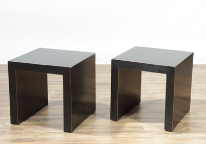 Pair of Contemporary Waterfall End Tables