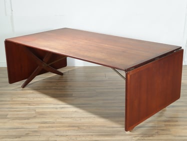 Hans J Wegner Teak Dropleaf Dining Table