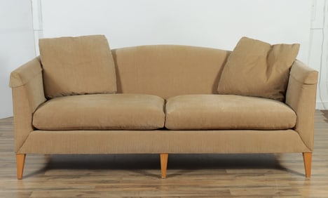 Baker Upholstered Cherry Sofa