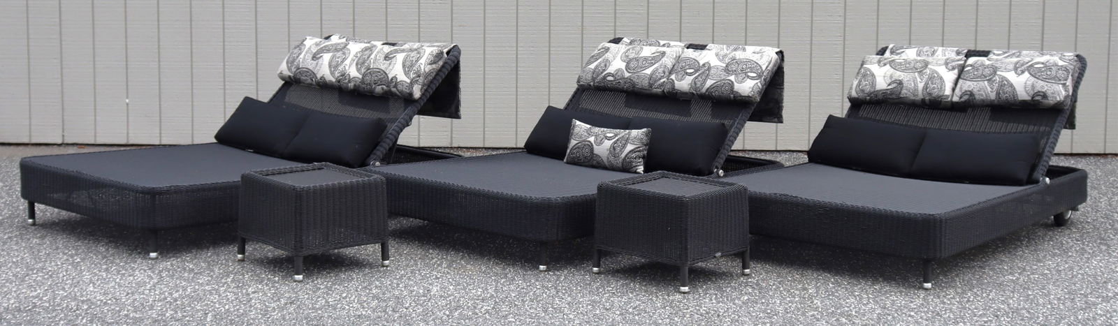 3 Cane-line Outdoor Chaise Lounge Chairs & Tables (1 of 6)