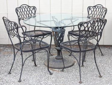 Black Painted Patio Dining Set