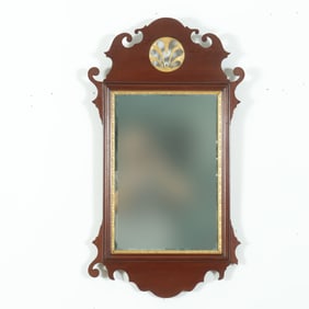 George III Style Parcel-Gilt Mahogany Mirror