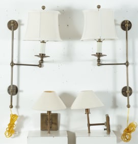 Two Pairs of Restoration Hardware Wall Lights