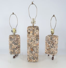 Three River Rock Table Lamps