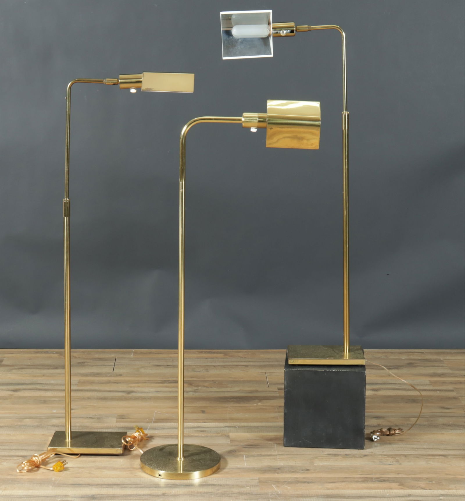 Pair of Koch & Lowy OMI Brass Reading Lamps (1 of 3)