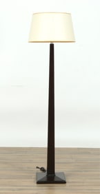 Contemporary Mahogany Floor Lamp