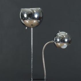Attr. Robert Sonneman Chrome Eyeball Floor Lamp