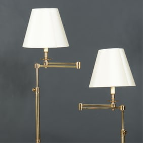 Pair of Jerome Sutter Brass Floor Lamps