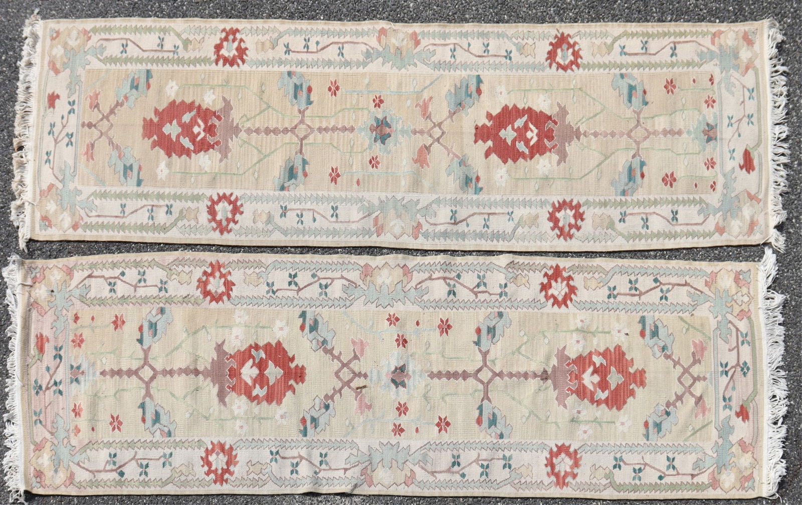 Pair of Oushak Style Runner Rugs 2-7 x 8 (1 of 8)